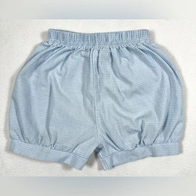 ZUCCINI Baby Toddler Blue Cotton Gingham Banded Adam Bloomer Shorts Size 24M - Image 1 of 4