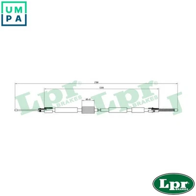 CABLE PULL PARKING BRAKE C0003B FOR PEUGEOT 306/Break/Hatchback/Van KFX 1.4L 306 - Image 1 of 4