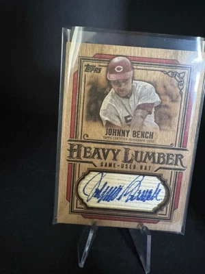 2025 Topps Series 2 Johnny Bench Heavy Lumber Game Used Bat Auto - Image 1 of 2
