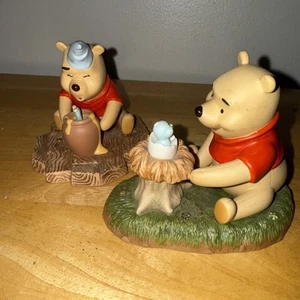 2 Winnie the Pooh Hip Hip POOHRAY for Birthdays & Welcome Little One Figurines - Picture 1 of 6