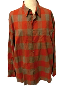 Nat Nast Shirt Mens Button Up 100% Silk Check RockABilly Hipster Large - Picture 1 of 9