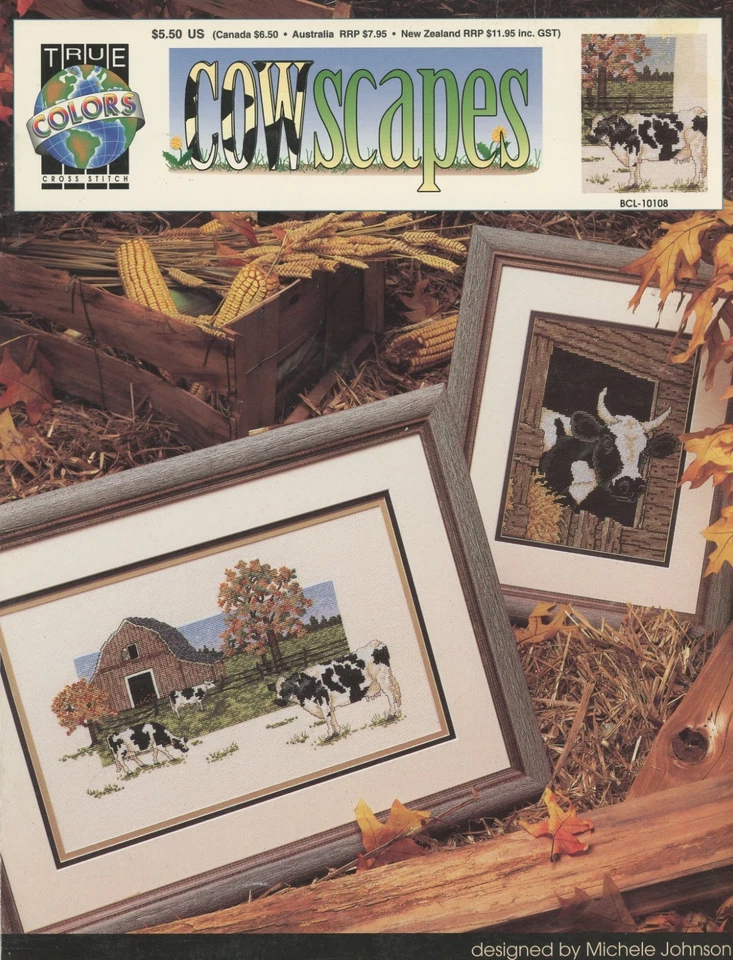 True Colors CowScapes Cows Farm Holstein Counted Cross Stitch Pattern - Image 1 of 1