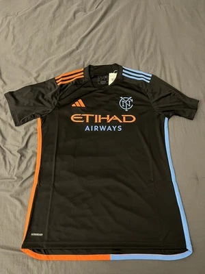 2024-25 Adidas Men’s New York City FC Black Away Soccer Jersey Large - Image 1 of 4