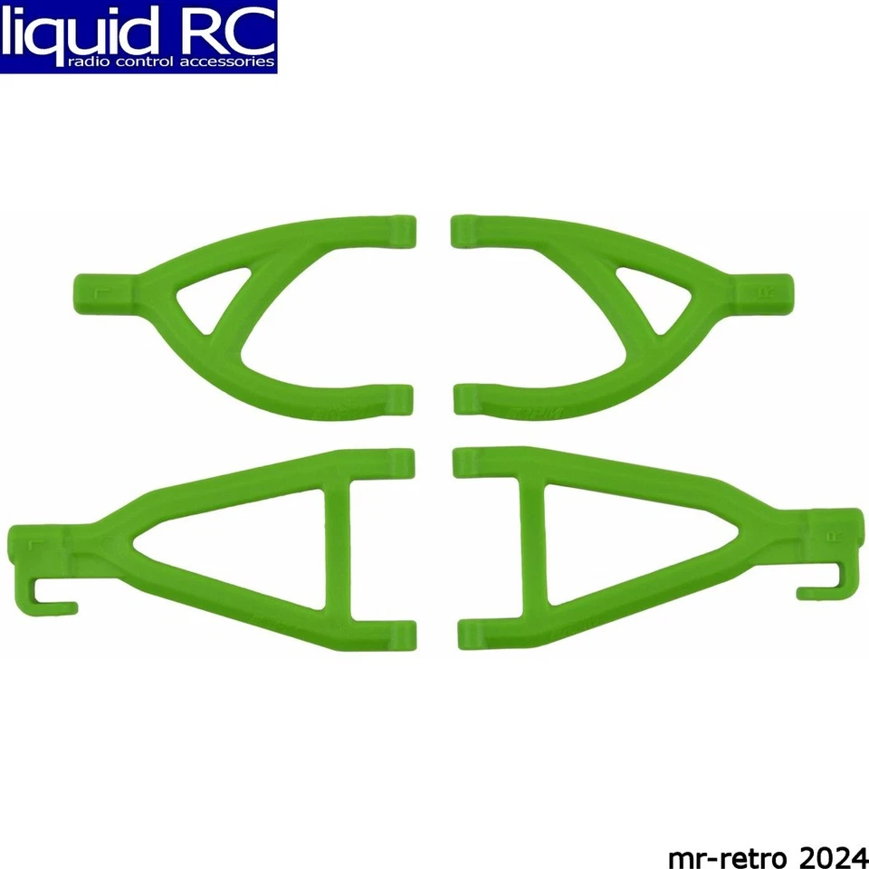 RPM R/C Products 80604 Rear Upper & Lower A-Arms Green:1/16 - Image 1 of 1