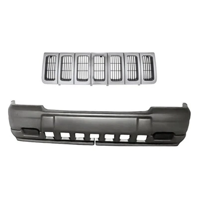 For Jeep Grand Cherokee 96-98 2-Piece Front Bumper Cover, Grille Standard Line Foto 1 de 4