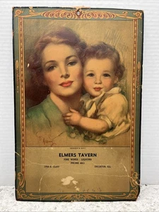 Decatur pubblicitario vintage Elmer’s Tavern, ILL. - Foto 1 di 3