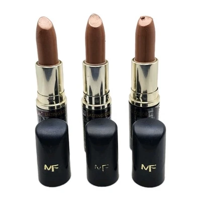 3 Max Factor Lasting Color Lipstick #1370 Rose Suede Imperfect Discontinued  - Image 1 of 4