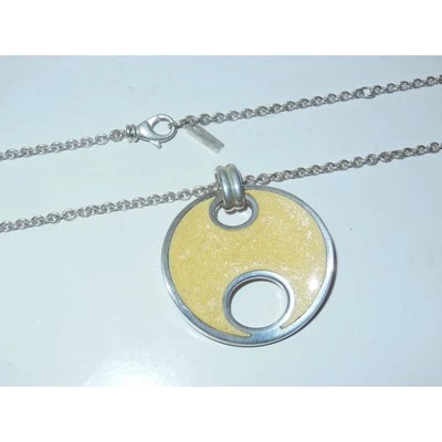 Usado* Collar Montblanc Caractere Chic-issim Esterlina e Incrustación de Laca Colgante Foto 1 de 4