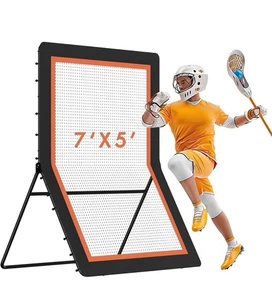 MR Lacrosse Rebounder 7’x5’, Throwback Net with 5 Bounce Back Reboun - Picture 1 of 7