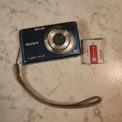 Sony Cyber-Shot DSC-W230 12.1MP Digital Camera | Blue | Tested | w/ Battery - Image 1 of 4
