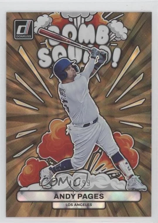 2023 Panini Donruss Bomb Squad Gold /99 Andy Pages #BS6 - Image 1 of 2
