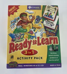 NEW SEALED 1996 Edmark Ready to Learn 3 in 1 Activity Pack computer game