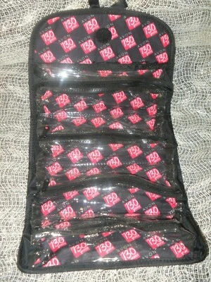 FUNDA DE VIAJE JOYERÍA MAQUILLAJE AVON Negra 4 secciones con cremallera portátil compacta de transporte Foto 1 de 4