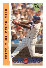 1990 Cubs Marathon #4 Dave Clark OVERSIZED
