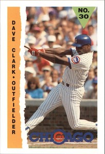 1990 Cubs Marathon #4 Dave Clark OVERSIZED