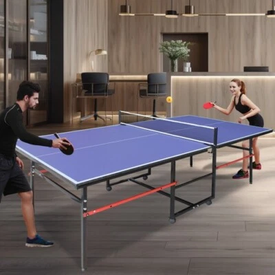 Mesa de ping pong plegable profesional de 8 pies para uso en interiores y exteriores - tamaño mediano Foto 1 de 4