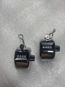 2 PCS 4 Digit Number Dual Clicker Hand Tally Counter Metal Tasbih For Muslim - Picture 1 of 6