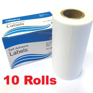 10 x Rolls of 250 White Address Label Stickers Blank Self Adhesive 89mm x 36mm - Picture 1 of 4