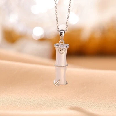 F02 Rimorchio Bambù Bianca Calcedonio #2 Argento Sterling 925 - Immagine 1 di 3