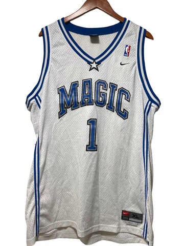 Vintage Tracy McGrady Nike Orlando Magic Jersey NBA Sewn Mens Size XL 90s White Cover