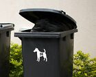 3 x Wheelie Bin Numbers Smooth Fox Terrier House Number Sticker Dog Recycling