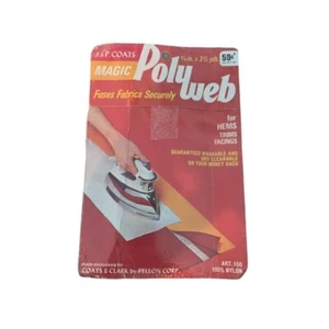 Abrigos J & P Magic Poly Web fusibles telas para dobladillos adornos revestimientos nuevo stock antiguo Nueva York - Imagen 1 de 7
