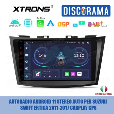 AUTORADIO ANDROID 11 STEREO AUTO PER SUZUKI SWIFT ERTIGA 2011-2017 CARPLAY GPS - Immagine 1 di 4