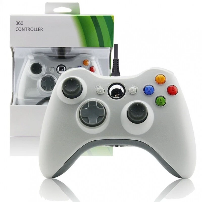 Wired Game Controller For Microsoft XBOX 360 White - Image 1 of 1