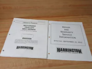 Harrington MR SERIES Motorized Trolley Manual - Picture 1 of 6
