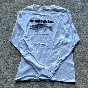Smallmouth Bass Men's Long Sleeve T-Shirt Size Large (L) - Picture 1 of 2