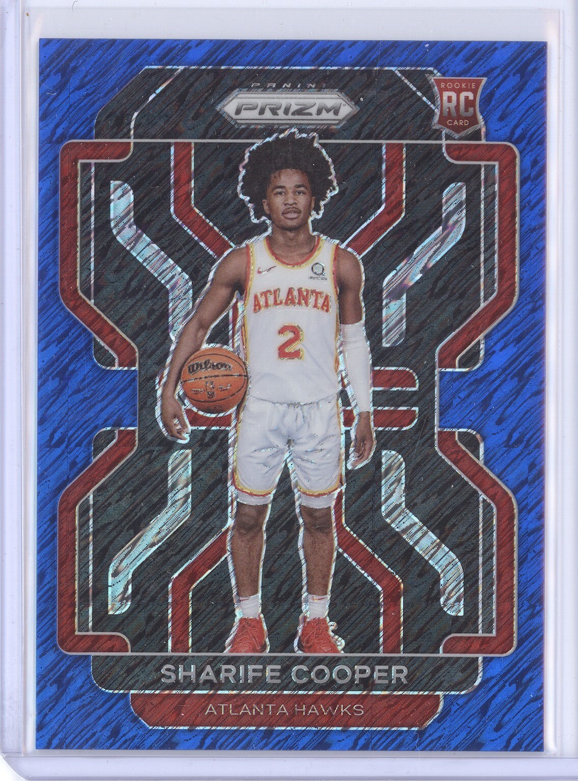 SHARIFE COOPER 2021-22 PANINI PRIZM #280 ROOKIE BLUE SHIMMER 15/30 RC NM-MT