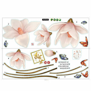 Removable 3D Butterfly Flower Colorful Wall Sticker Bedroom ROOM Home Decor UK @