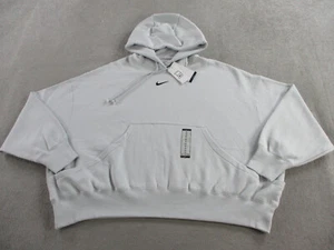 Nike Hoodie Women Extra Large Gray Sportswear Phoenix Oversized Sweater Pullover - Picture 1 of 12