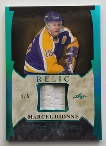 2023 Leaf ITG Used Relic Platinum Blue Marcel Dionne /5 Los Angeles Kings - Picture 1 of 2