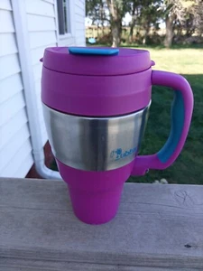 Taza de viaje BUBBA KEG magenta y verde azulado en color aislado 34 oz en zona. ¡Bonito! - Imagen 1 de 10