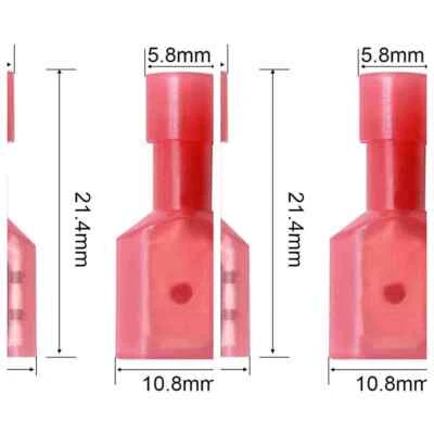 Nylon  Wire Spade Terminal Crimp Connector 10-22 AWG Male & Female Insulated - Image 1 of 4