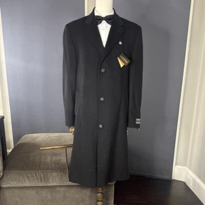 Lauren Ralph Lauren Herren dunkel anthrazit langer Kaschmirmischung Mantel Gr. 40 L NEU - Bild 1 von 15