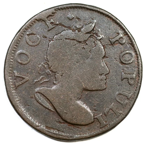 1760 N-2 R-3 Voce Populi Colonial Copper Coin Cover