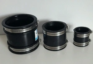 Flexi Rubber Boot Straight Connector fitting for koi fish ponds - Picture 1 of 1