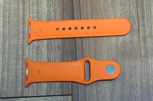 Genuine HERMES Apple Watch Orange Sports Band 41/40/38mm Band Only Near Mint - Zdjęcie 1 z 5