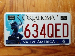 1 x Original USA Nummernschild aus OKLAHOMA - THE SOONER STATE*TOP*TOP*TOP* - Bild 1 von 1