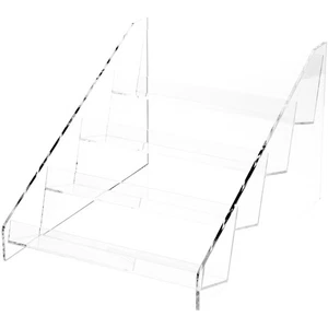 Plymor Acrylic Tilted-Back Flanged Stairs 8.5" H x 10.5" W x 13.75" D - Picture 1 of 1