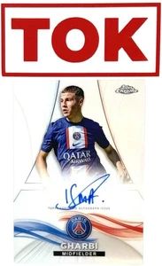 TOPPS PSG CHROME 2022-2023 ISMAEL GHARBI ON CARD AUTOGRAPH 13/75 - Picture 1 of 2