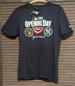 New York Yankees 2025 Opening Day T-Shirt - M (Yankees vs Brewers) - Picture 1 of 5