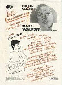 Theaterzettel LIEBER LEIERKASTENMANN Friedrichstadtpalast Das Ei 1985 - Bild 1 von 1