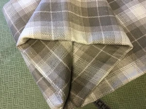 100 cm Ian Mankin Kintyre check  Fabric Remnant  136 wide GREY   upholstery - Picture 1 of 2