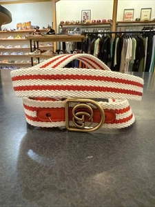 Gucci Women’s Nylon Belt Red White Regular - Picture 1 of 3
