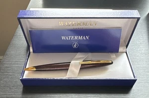 Waterman Ballpoint Pen Amber Shimmer Carene Made In France No Ink w Original Box - Picture 1 of 7