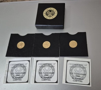 (3) Oro 1986 St. Gaudens $5 - excelente estado Foto 1 de 4