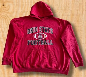 Blue 84 Ohio State University Football Mens Large Red Sweat Shirt Hoodie - Picture 1 of 15